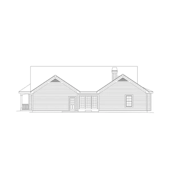 Farmhouse Plan Rear Elevation - Summerset Country Home 007D-0055 - Shop House Plans and More