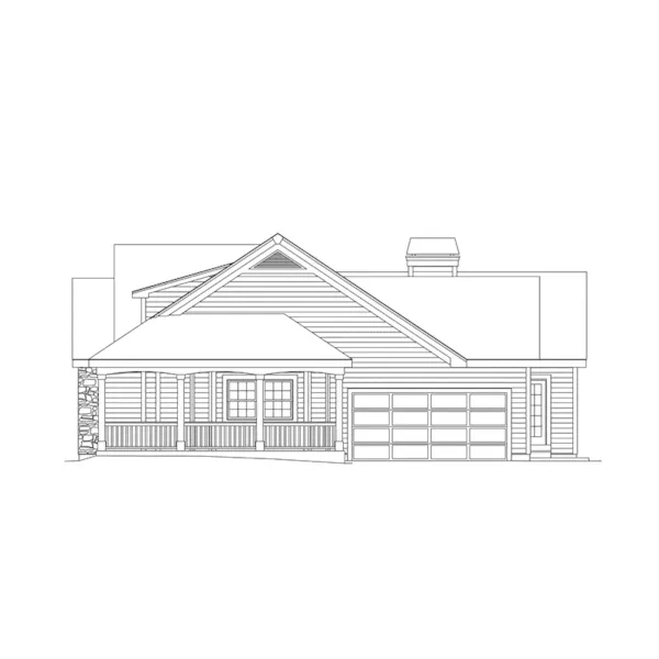 Farmhouse Plan Right Elevation - Summerset Country Home 007D-0055 - Shop House Plans and More