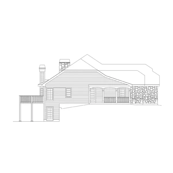 Mountain House Plan Left Elevation - Simon Ranch Home 007D-0056 - Shop House Plans and More