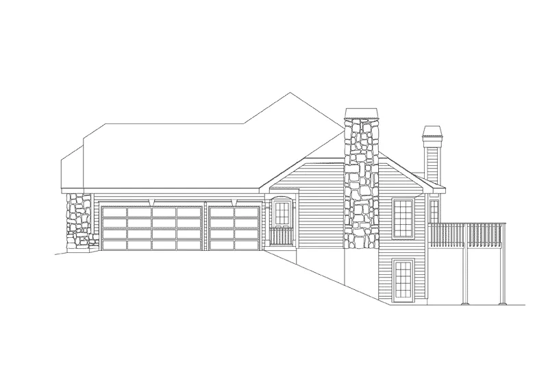 Country House Plan Right Elevation - Simon Ranch Home 007D-0056 - Shop House Plans and More