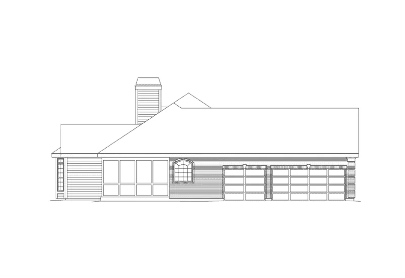 Ranch House Plan Left Elevation - Glenview Ranch Home 007D-0057 - Search House Plans and More