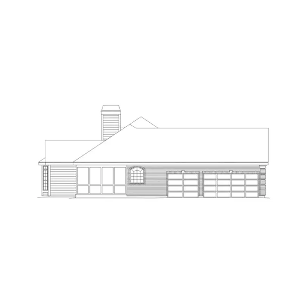 Traditional House Plan Left Elevation - Glenview Ranch Home 007D-0057 - Search House Plans and More