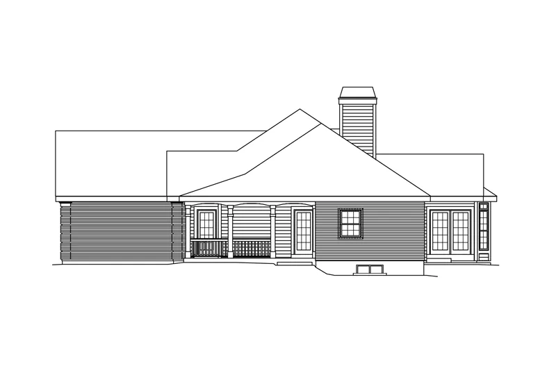 Traditional House Plan Right Elevation - Glenview Ranch Home 007D-0057 - Search House Plans and More