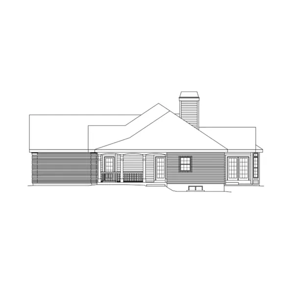 Traditional House Plan Right Elevation - Glenview Ranch Home 007D-0057 - Search House Plans and More