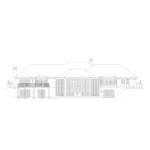 Ranch House Plan Rear Elevation - Oasis Luxury Sunbelt Home 007D-0058 - Shop House Plans and More