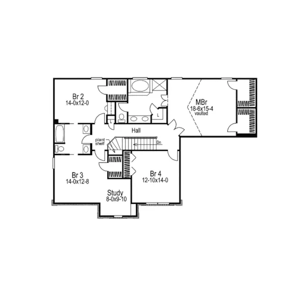 Greek Revival House Plan Second Floor - Chadington Luxury Home 007D-0059 - Search House Plans and More