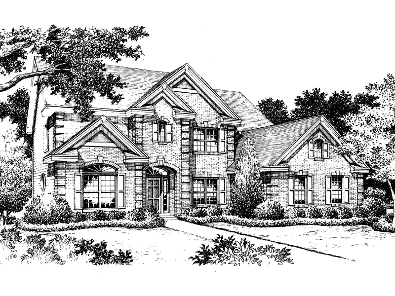 Traditional House Plan Front Image of House - Chadington Luxury Home 007D-0059 - Search House Plans and More