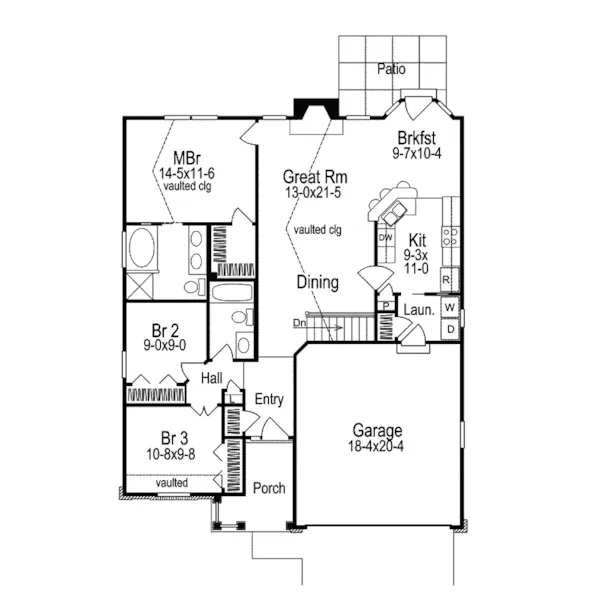 Ranch House Plan First Floor - Ashmont Woods Ranch Home 007D-0060 - Search House Plans and More