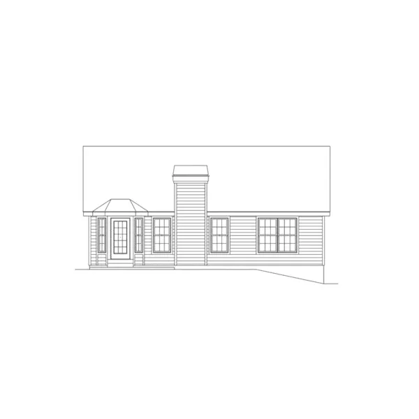 Ranch House Plan Rear Elevation - Ashmont Woods Ranch Home 007D-0060 - Search House Plans and More