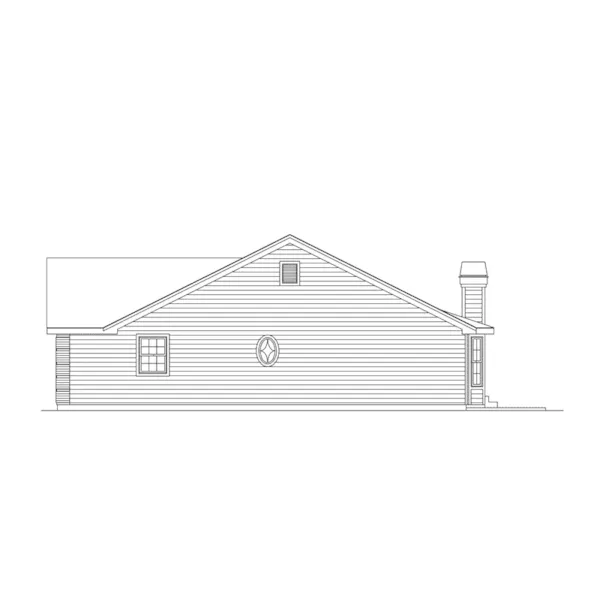 Ranch House Plan Right Elevation - Ashmont Woods Ranch Home 007D-0060 - Search House Plans and More