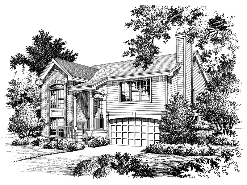 Ranch House Plan Front Image of House - Hillbriar Traditional Home 007D-0061 - Search House Plans and More