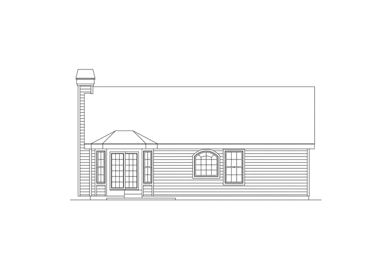 Ranch House Plan Rear Elevation - Hillbriar Traditional Home 007D-0061 - Search House Plans and More