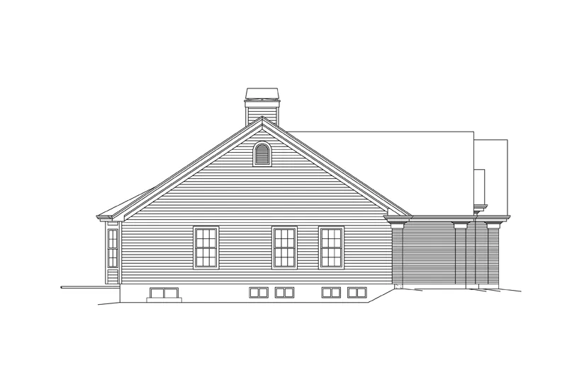 Ranch House Plan Left Elevation - Carlston Ranch Home 007D-0062 - Search House Plans and More