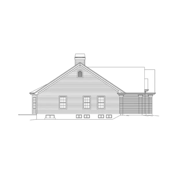 Neoclassical House Plan Left Elevation - Carlston Ranch Home 007D-0062 - Search House Plans and More