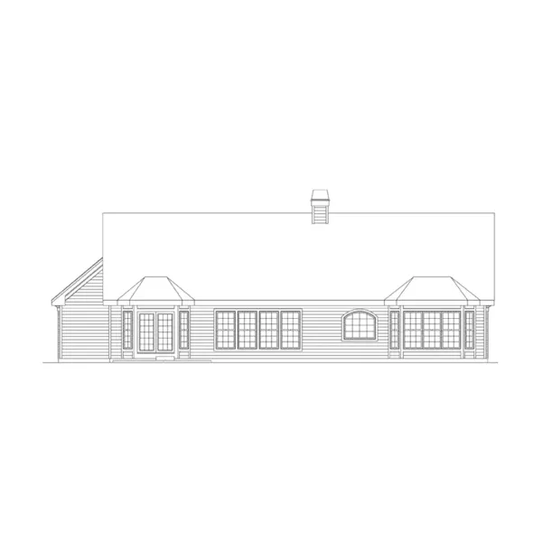 Neoclassical House Plan Rear Elevation - Carlston Ranch Home 007D-0062 - Search House Plans and More