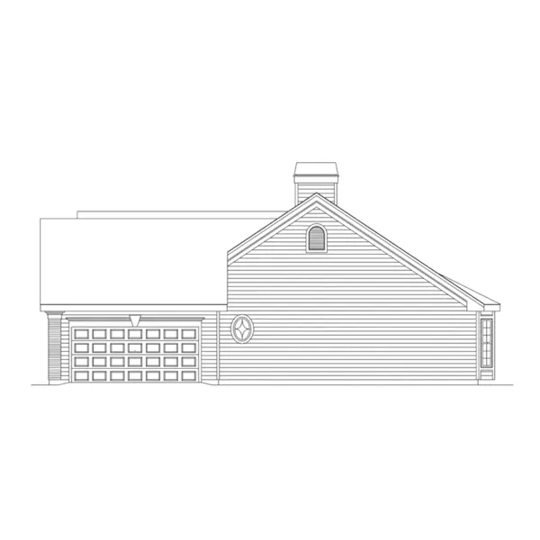 Neoclassical House Plan Right Elevation - Carlston Ranch Home 007D-0062 - Search House Plans and More