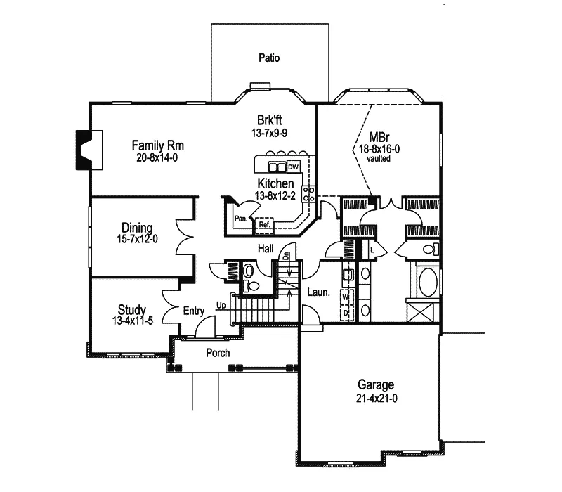 Traditional House Plan First Floor - Chasepark Luxury Brick Home 007D-0063 - Search House Plans and More