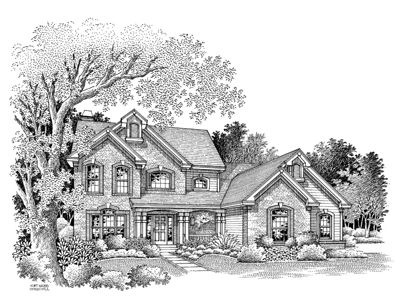 Traditional House Plan Front Image of House - Chasepark Luxury Brick Home 007D-0063 - Search House Plans and More