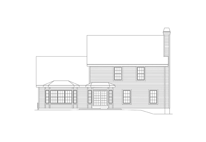 Traditional House Plan Rear Elevation - Chasepark Luxury Brick Home 007D-0063 - Search House Plans and More