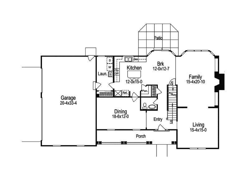 Traditional House Plan First Floor - Summervale Country Home 007D-0064 - Shop House Plans and More