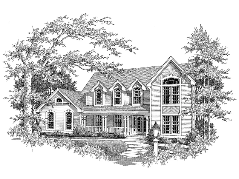 Traditional House Plan Front Image of House - Summervale Country Home 007D-0064 - Shop House Plans and More
