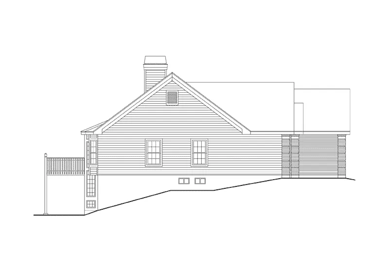Country House Plan Left Elevation - Roxbury Ranch Home 007D-0065 - Shop House Plans and More
