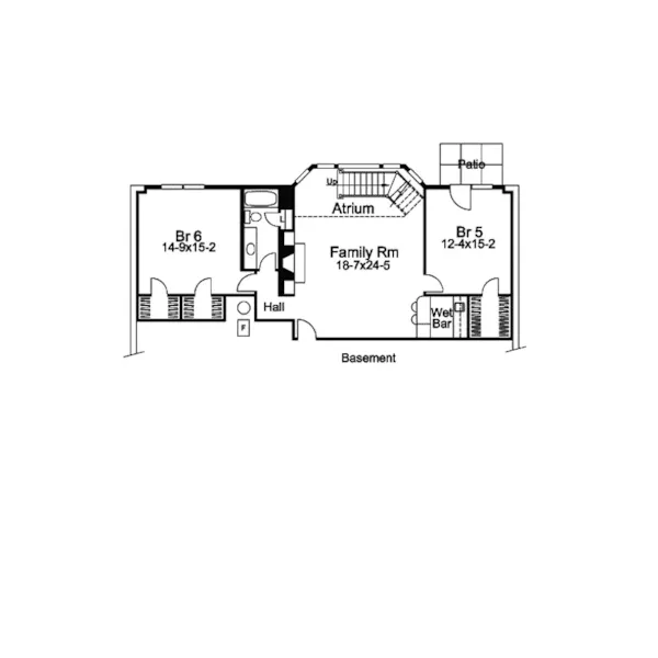 Country House Plan Lower Level Floor - Roxbury Ranch Home 007D-0065 - Shop House Plans and More