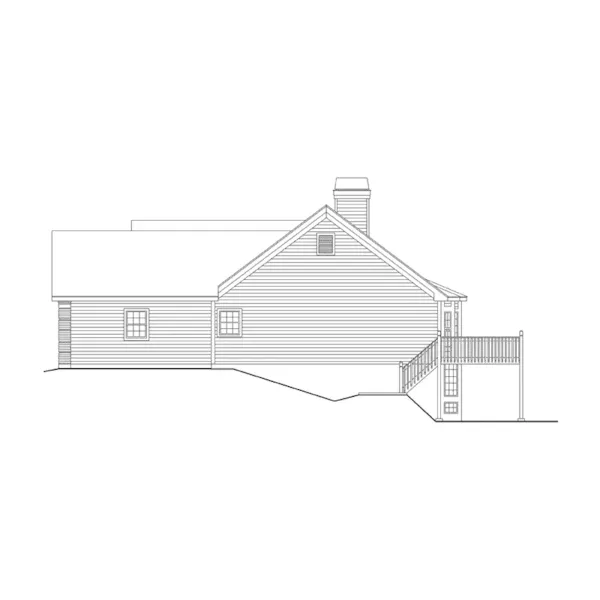 Country House Plan Right Elevation - Roxbury Ranch Home 007D-0065 - Shop House Plans and More