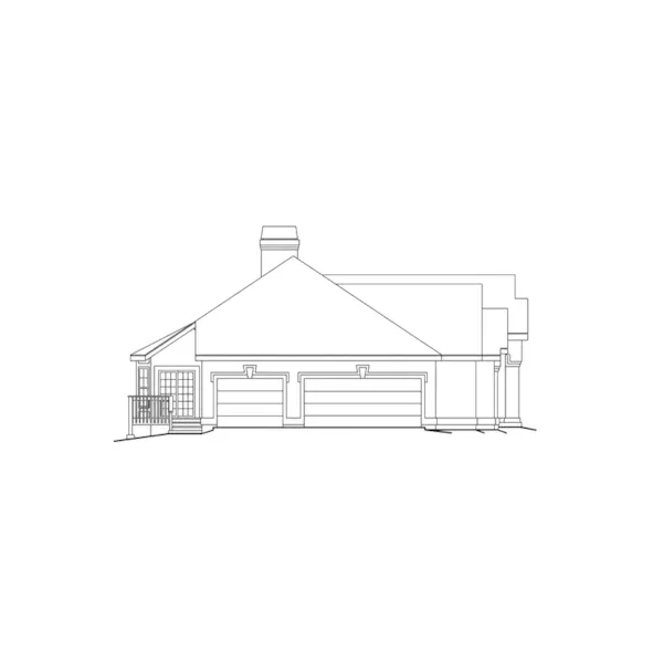 Ranch House Plan Right Elevation - Santa Jenita Sunbelt Home 007D-0066 - Shop House Plans and More