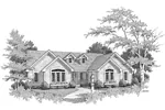 Traditional House Plan Front Image of House - Brookmont Country Home 007D-0067 - Search House Plans and More