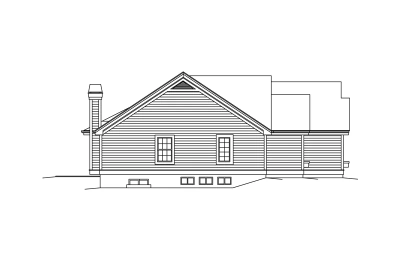 Traditional House Plan Left Elevation - Brookmont Country Home 007D-0067 - Search House Plans and More