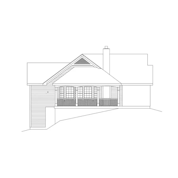 Cabin & Cottage House Plan Left Elevation - Summerview Atrium Cottage Home 007D-0068 - Shop House Plans and More