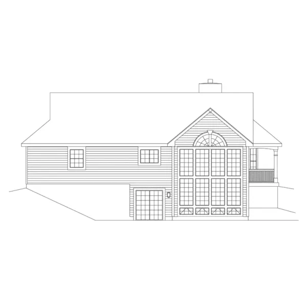 Cabin & Cottage House Plan Rear Elevation - Summerview Atrium Cottage Home 007D-0068 - Shop House Plans and More