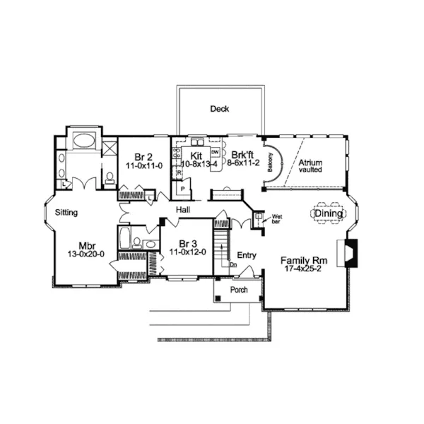 Neoclassical House Plan First Floor - Westville Craftsman Ranch Home 007D-0069 - Shop House Plans and More