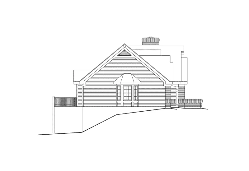 Craftsman House Plan Left Elevation - Westville Craftsman Ranch Home 007D-0069 - Shop House Plans and More