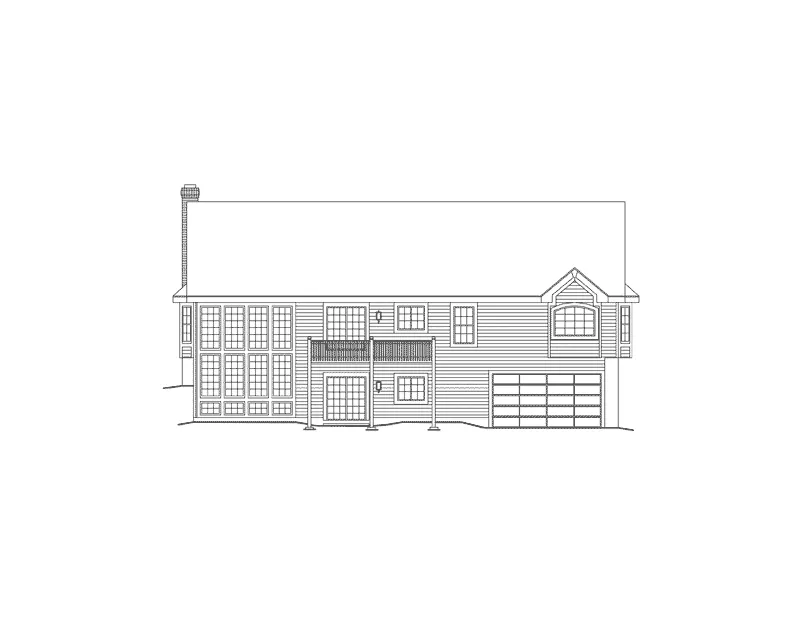 Craftsman House Plan Rear Elevation - Westville Craftsman Ranch Home 007D-0069 - Shop House Plans and More