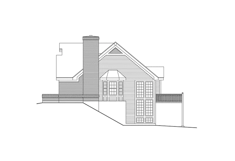 Craftsman House Plan Right Elevation - Westville Craftsman Ranch Home 007D-0069 - Shop House Plans and More