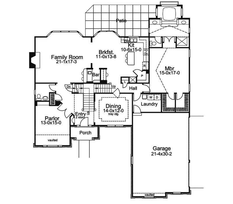 Greek Revival House Plan First Floor - Worchester Greek Revival Home 007D-0071 - Shop House Plans and More