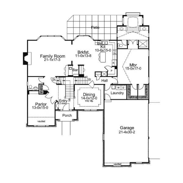 Greek Revival House Plan First Floor - Worchester Greek Revival Home 007D-0071 - Shop House Plans and More