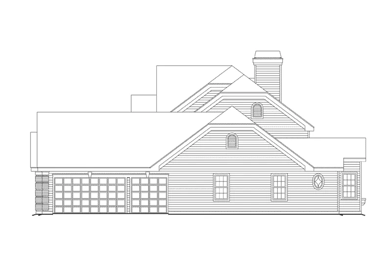 Greek Revival House Plan Right Elevation - Worchester Greek Revival Home 007D-0071 - Shop House Plans and More