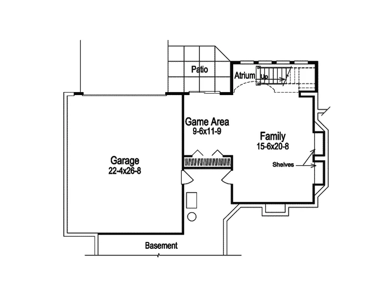 Traditional House Plan Lower Level Floor - Deer Ridge Traditional Home 007D-0075 - Search House Plans and More