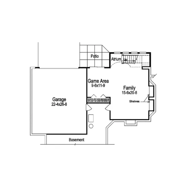 Traditional House Plan Lower Level Floor - Deer Ridge Traditional Home 007D-0075 - Search House Plans and More