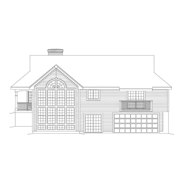 Traditional House Plan Rear Elevation - Deer Ridge Traditional Home 007D-0075 - Search House Plans and More