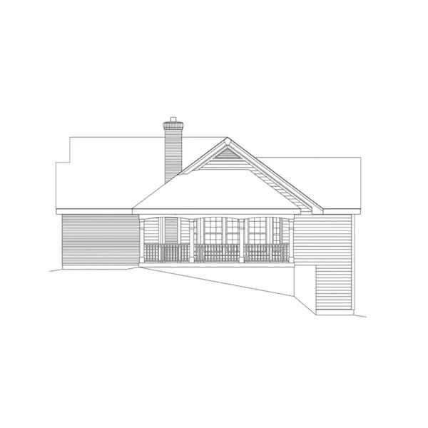 Traditional House Plan Right Elevation - Deer Ridge Traditional Home 007D-0075 - Search House Plans and More