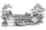 Country House Plan Front Image of House - Coral Gables Atrium Duplex Home 007D-0076 - Search House Plans and More