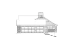 Ranch House Plan Right Elevation - Ashbriar Atrium Ranch House Plans | House Plans with Atrium in Center
