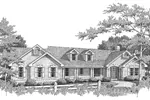 Cape Cod & New England House Plan Front Image of House - Clayton Manor Ranch Home 007D-0078 - Search House Plans and More