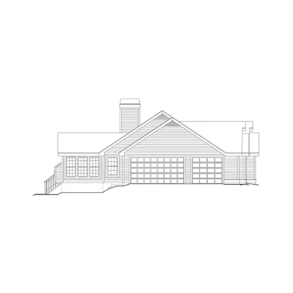 Country House Plan Left Elevation - Clayton Manor Ranch Home 007D-0078 - Search House Plans and More