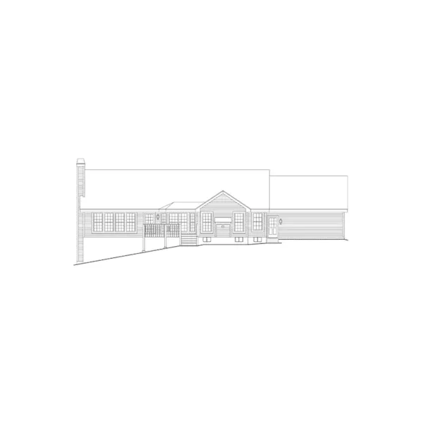 Country House Plan Rear Elevation - Clayton Manor Ranch Home 007D-0078 - Search House Plans and More