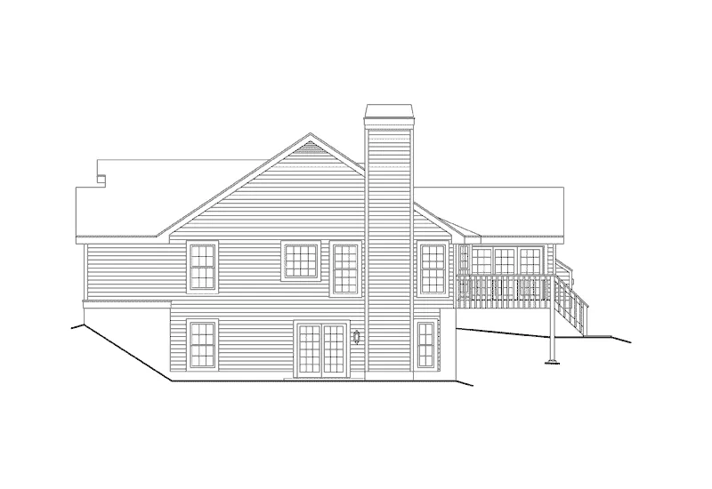 Ranch House Plan Right Elevation - Clayton Manor Ranch Home 007D-0078 - Search House Plans and More